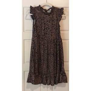 Leopard Print Flounce Dress